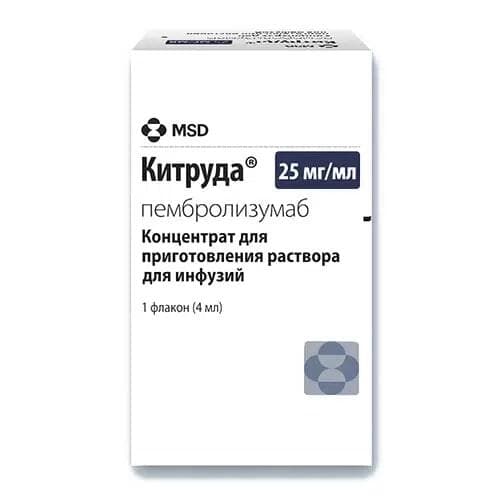 Китруда конц д/приг р-ра д/инф 25мг/мл 4мл №1 фл пач карт