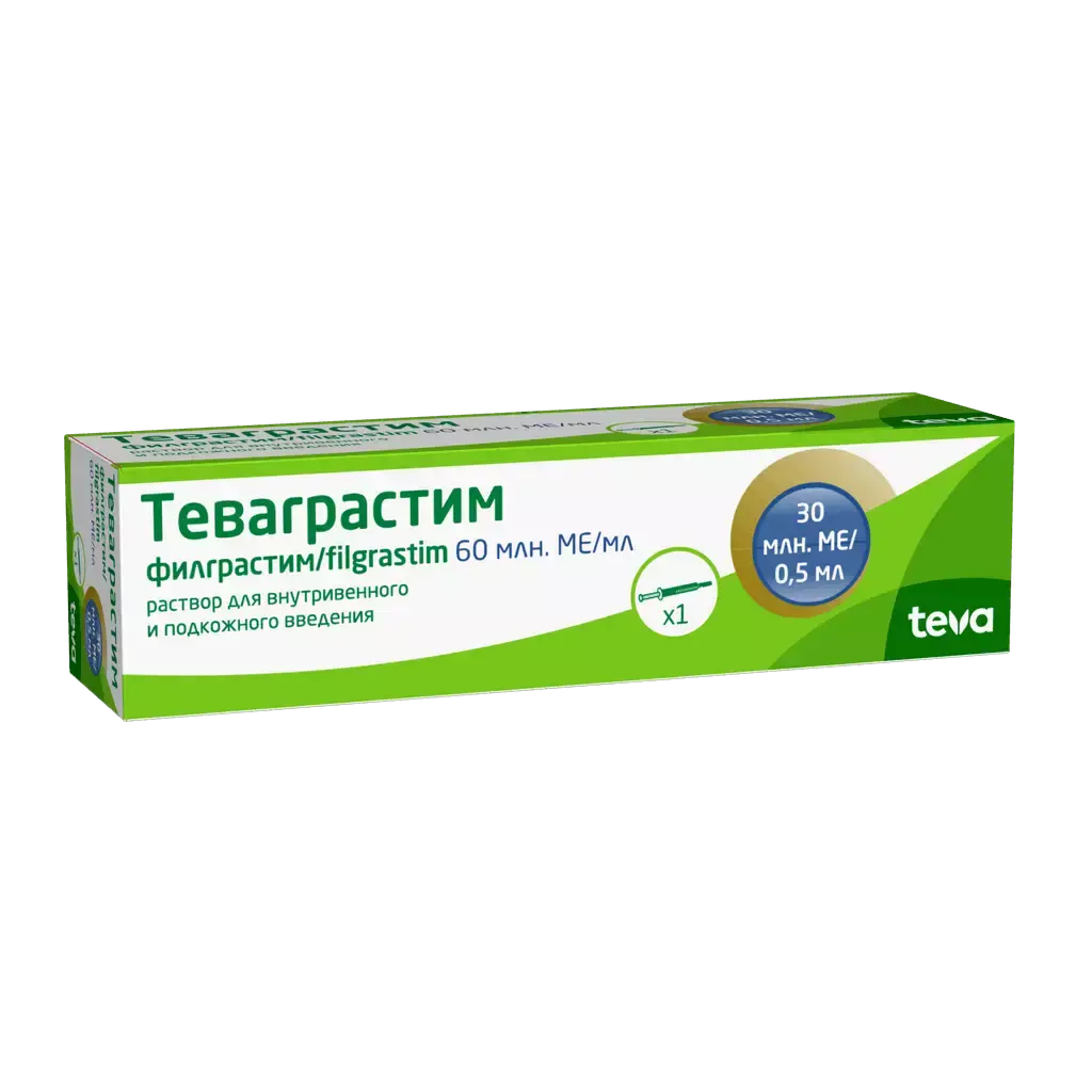 Теваграстим р-р 60млн МЕ/мл 0,5мл