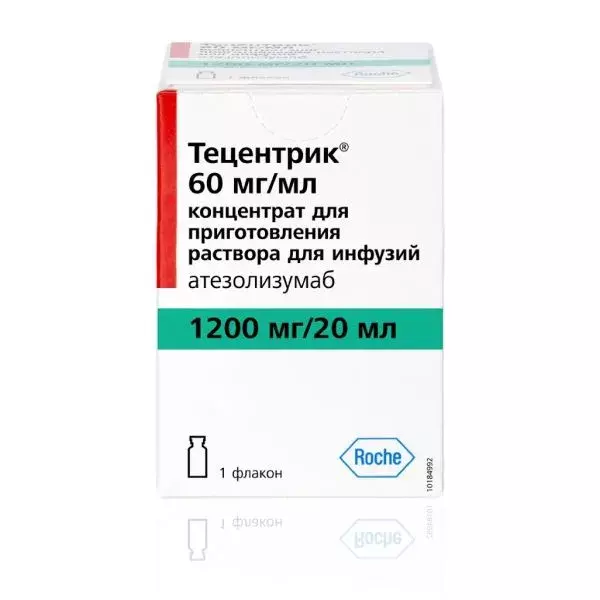 Тецентрик конц д/приг р-ра д/инф 60мг/мл 20мл фл